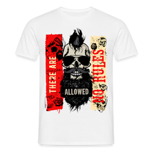 Charger l'image dans la galerie, T-shirt Tête de mort Homme No rules - blanc
