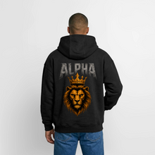Charger l'image dans la galerie, Sweat à capuche unisexe zippé Alpha lion musculation - noir
