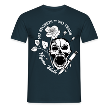 Charger l'image dans la galerie, T-shirt Tattoo old school Homme No regrets No tears - marine
