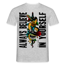 Charger l'image dans la galerie, T-shirt Tattoo old school Homme Always believe - gris chiné
