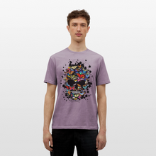 Charger l'image dans la galerie, T-shirt Tête de mort Homme Crâne au papillons noirs - mauve gris 
