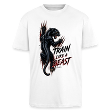 Charger l'image dans la galerie, T-shirt motivation musculation panthere train like a beast - blanc
