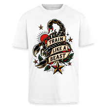Charger l'image dans la galerie, T-shirt workout scorpion train like a beast tattoo - blanc
