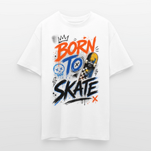 Charger l'image dans la galerie, T-Shirt Skateboard Homme “Born to skate” – Style Streetwear - blanc
