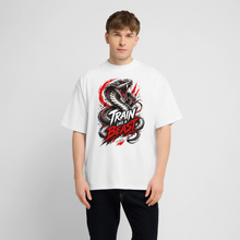 Charger l'image dans la galerie, T-shirt motivation musculation serpent train like a beast - blanc
