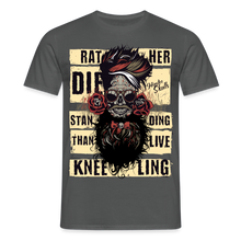 Charger l'image dans la galerie, T-shirt Tête de mort Homme Hipster Rather Die - charbon
