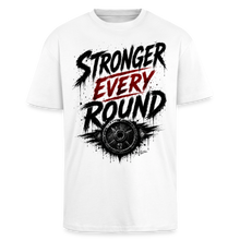 Charger l'image dans la galerie, t shirt phrase motivation Stronger every round - blanc
