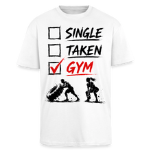 Charger l'image dans la galerie, T-shirt Musculation  – Single Taken Gym, Fitness et Entraînement | Hipster Skulls - blanc
