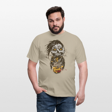 Charger l'image dans la galerie, T-shirt Tête de mort Homme Life makes different - beige sable
