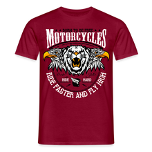 Charger l'image dans la galerie, T-shirt Homme Motorcycle Born to be free - rouge brique
