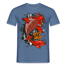 Charger l'image dans la galerie, T-shirt Tattoo old school Homme Koi Fish - bleu pigeon 
