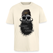 Charger l'image dans la galerie, T-shirt Tête de mort hipster Homme Ready For Living - crème
