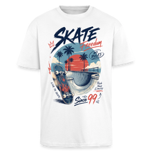 Charger l'image dans la galerie, Graphic Tee Skate Freedom – T-Shirt Skateboard Oversize - blanc
