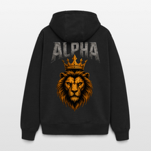 Charger l'image dans la galerie, Sweat à capuche unisexe zippé Alpha lion musculation - noir
