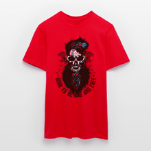 Charger l'image dans la galerie, T-shirt Tête de mort Homme Born to be bad - rouge
