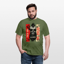 Charger l'image dans la galerie, T-shirt Tête de mort Homme No rules - vert militaire
