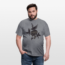 Charger l'image dans la galerie, T-shirt Tête de mort Homme Hipster Skulls crow of death - graphite chiné
