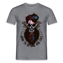 Charger l'image dans la galerie, T-shirt Tête de mort Homme Born to be bad - graphite chiné

