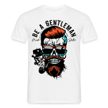 Charger l'image dans la galerie, T-shirt Tête de mort Homme Be a gentleman - blanc

