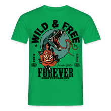 Charger l'image dans la galerie, T-shirt Tattoo old school Homme Wild Free Tattoo snake - vert
