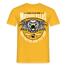 Charger l'image dans la galerie, T-shirt Homme Motorcycle Born to be free - jaune
