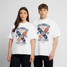 Charger l'image dans la galerie, T-shirt Skateboard “Skate legends” – unisexe oversize épais - blanc
