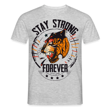 Charger l'image dans la galerie, T-shirt Tattoo old school Homme Stay Strong Forever Tiger - gris chiné
