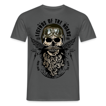 Charger l'image dans la galerie, T-shirt Tête de mort Homme Legends of the roads - charbon
