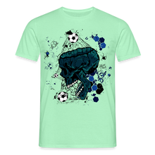 Charger l'image dans la galerie, T-shirt Tête de mort Homme Skull Soccer - vert menthe
