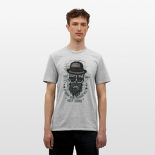 Charger l'image dans la galerie, T-shirt Tête de mort Homme Keep Going - gris chiné
