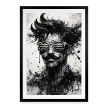 Charger l'image dans la galerie, Chaos Élégant – Décoration Murale Moderne | Tableau Noir et Blanc - noir
