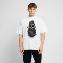 Charger l'image dans la galerie, T-shirt Tête de mort hipster Homme Ready For Living - blanc

