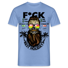 Charger l'image dans la galerie, T-shirt Tête de mort Homme Fuck Off - carolina blue
