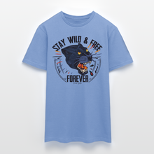 Charger l'image dans la galerie, T-shirt Tattoo old school Homme Stay wild and free panther - carolina blue
