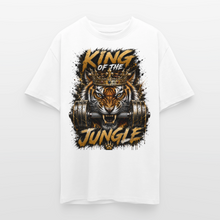Charger l'image dans la galerie, T-shirt Musculation Tigre King of the Jungle – Fitness, Bodybuilding et Esprit Guerrier | Hipster Skulls - blanc

