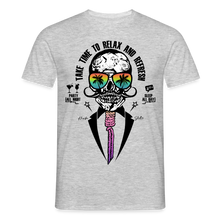Charger l'image dans la galerie, T-shirt Tête de mort Homme Take time ti relax - gris chiné
