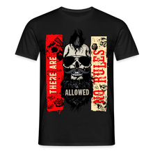 Charger l'image dans la galerie, T-shirt Tête de mort Homme No rules - noir
