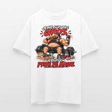 Charger l'image dans la galerie, T-shirt Musculation Humour – « Je ne suis pas gros, je suis en prise de masse » | Bodybuilding Fitness - blanc
