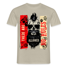 Charger l'image dans la galerie, T-shirt Tête de mort Homme No rules - beige sable

