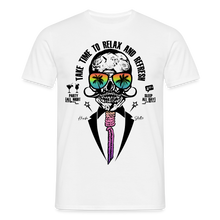 Charger l'image dans la galerie, T-shirt Tête de mort Homme Take time ti relax - blanc
