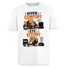 Charger l'image dans la galerie, T-shirt Musculation Humour  – Hiver Confort, Été Effort | Fitness et Motivation - blanc
