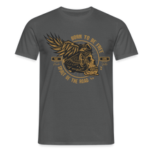Charger l'image dans la galerie, T-shirt Homme Motorcycle Vintage Born to be free - charbon
