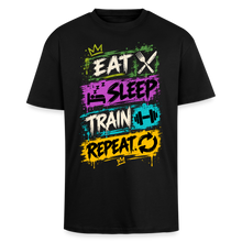 Charger l'image dans la galerie, T-shirt Musculation – Eat, Sleep, Train, Repeat | Fitness et Bodybuilding - noir
