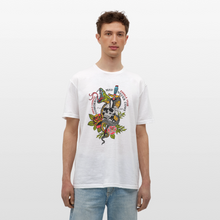 Charger l'image dans la galerie, T-shirt Tattoo old school Homme Inhale courage Exhale fear - blanc
