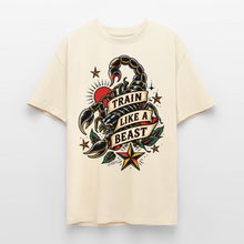 Charger l'image dans la galerie, T-shirt workout scorpion train like a beast tattoo - crème
