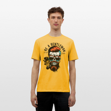 Charger l'image dans la galerie, T-shirt Tête de mort Homme Be a gentleman - jaune
