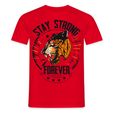 Charger l'image dans la galerie, T-shirt Tattoo old school Homme Stay Strong Forever Tiger - rouge
