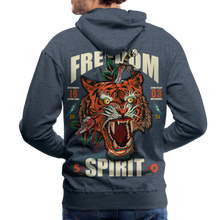 Charger l&#39;image dans la galerie, Sweat-shirt à capuche hommes Freedom spirit tiger - bleu jeans
