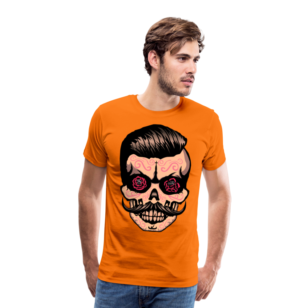 Homme T Shirt T te de mort hipster skull mexicaine cr ne rose oeils