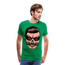 Charger l&#39;image dans la galerie, Homme T-Shirt Tête de mort hipster skull mexicaine crâne rose oeils - kelly green (6610957762739)
